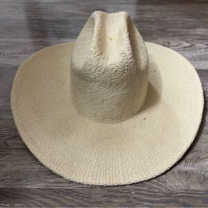 Will and Bear Buck Bone White Straw Cowboy Hat